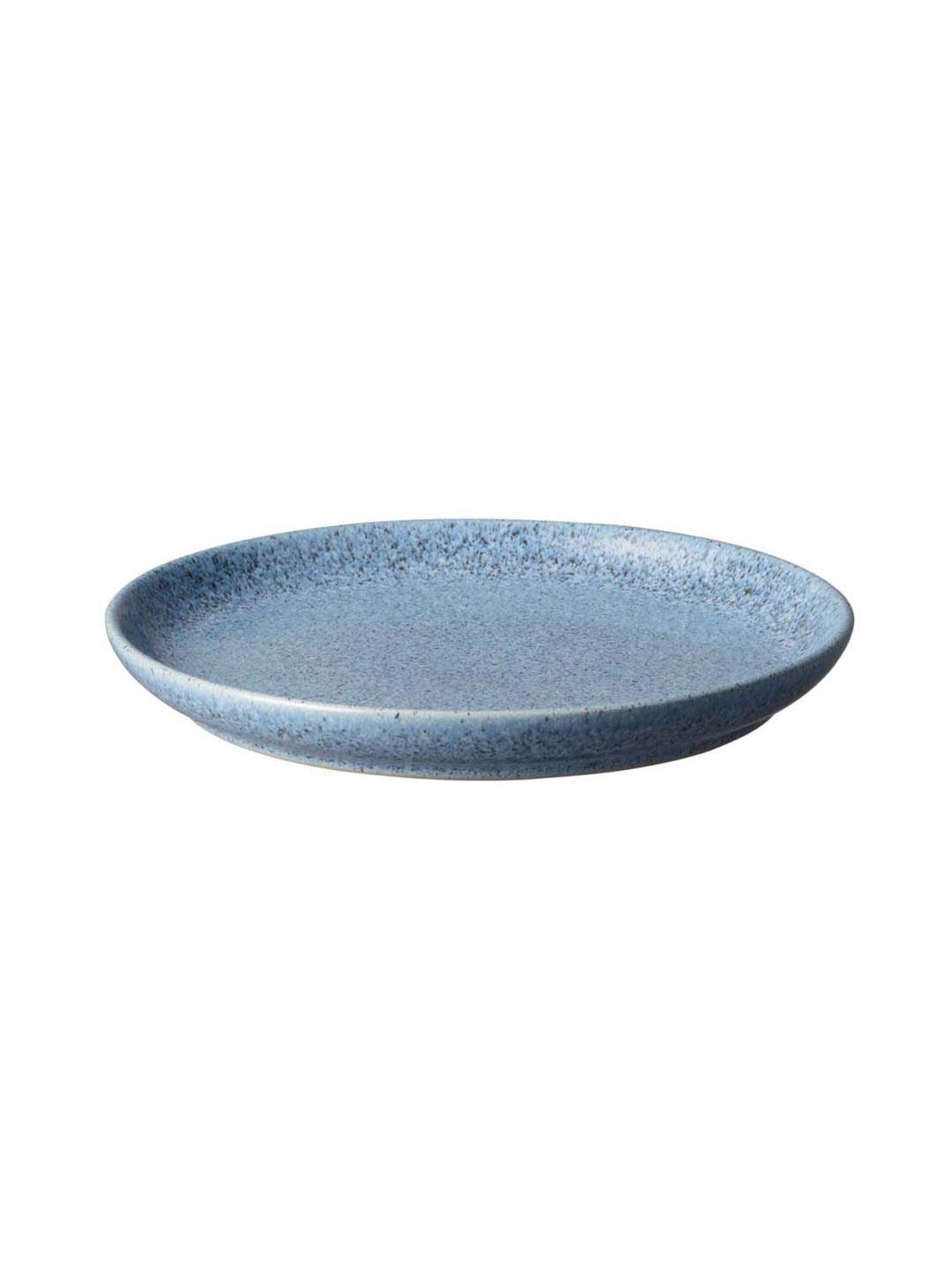 DENBY Studio Blue Stoneware Flint Medium Coupe Plate (21 cm) - Set of 1