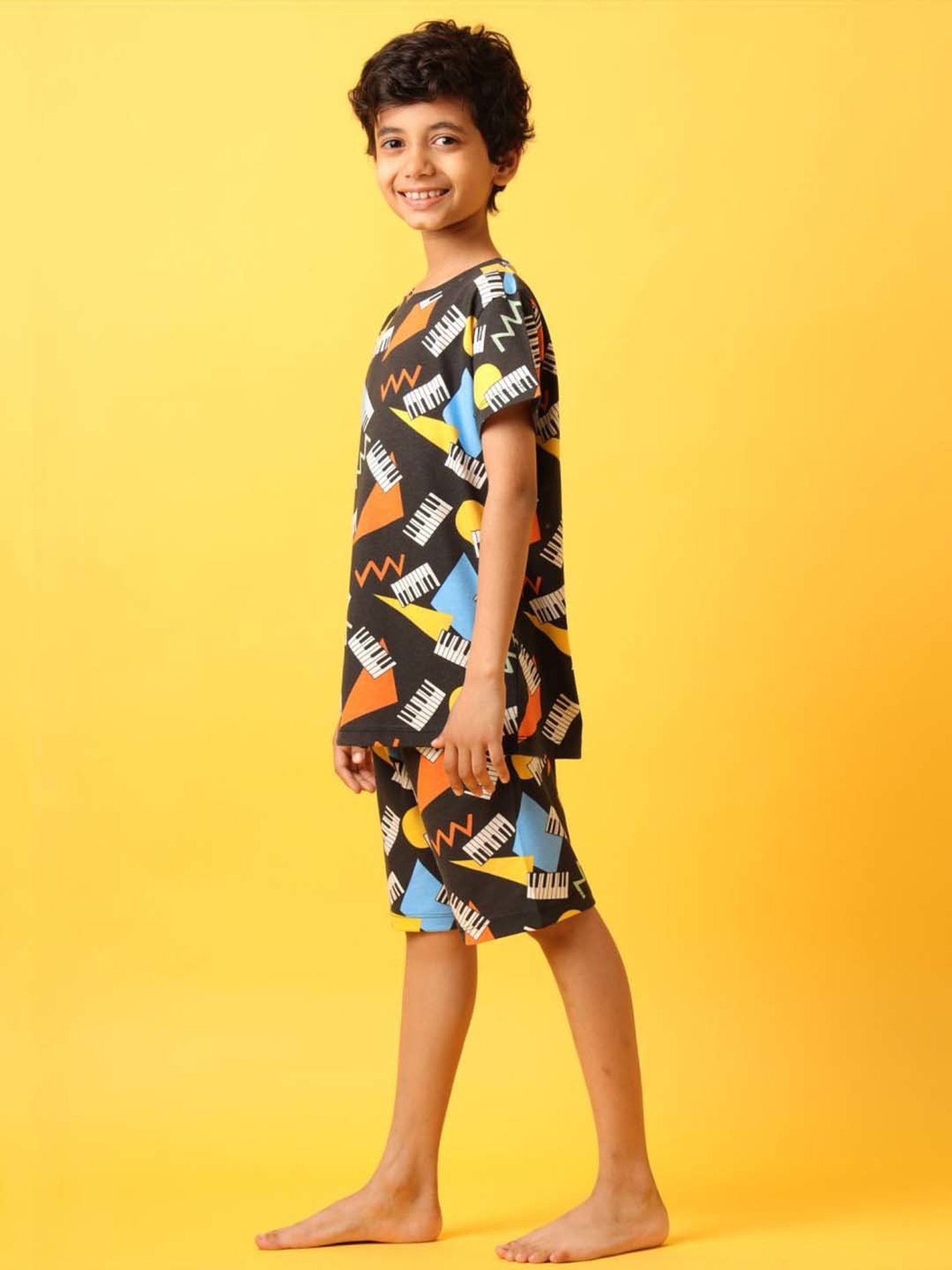 Nite Flite Boys Navy & Grey Born to Play Cricket Pyjama Set