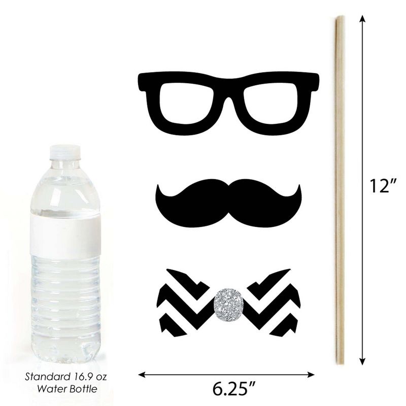 Big Dot of Happiness Wedding Anniversary - Photo Booth Props Kit - 20 Count