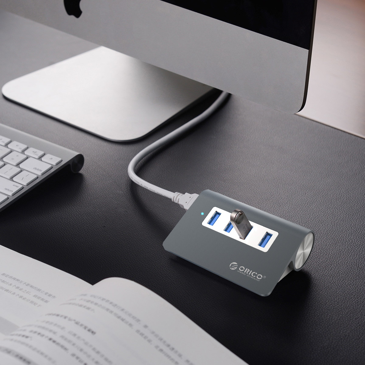 Madeng USB 3.0 HUB Adapter Extender Mini Splitter Box 3 Ports for PC Laptop Macbook Mobile Phone High Speed U Disk Reader