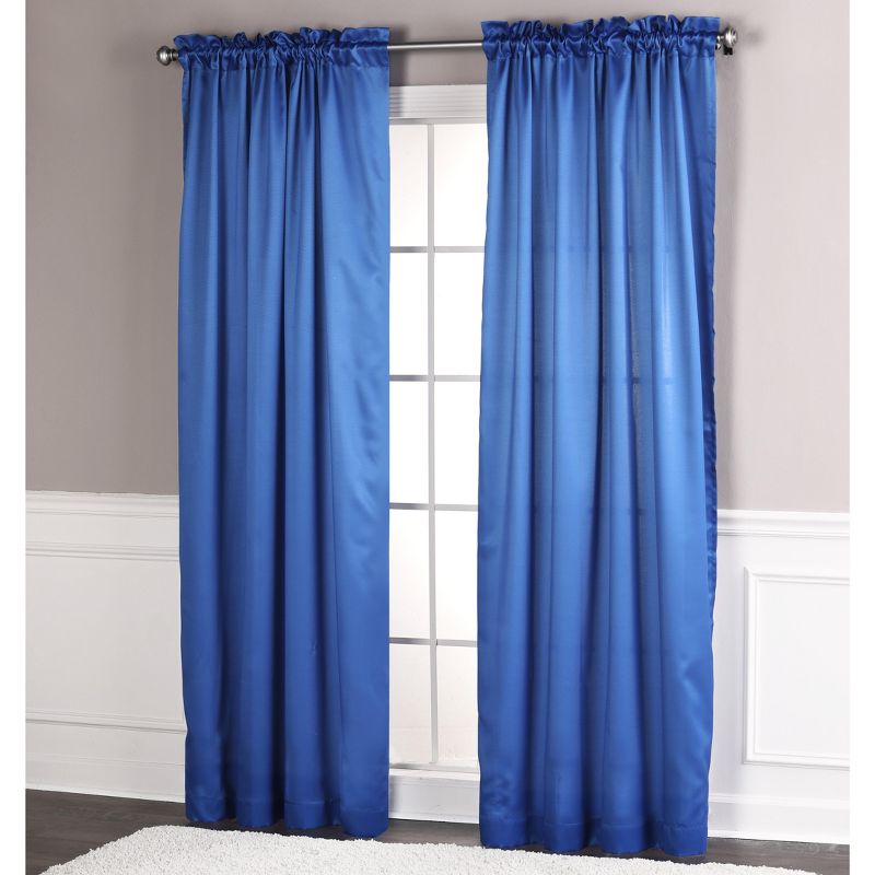 Lakeside Blue Room Darkening Decorative Curtain Panel with Rod Pocket - 52" x 84"