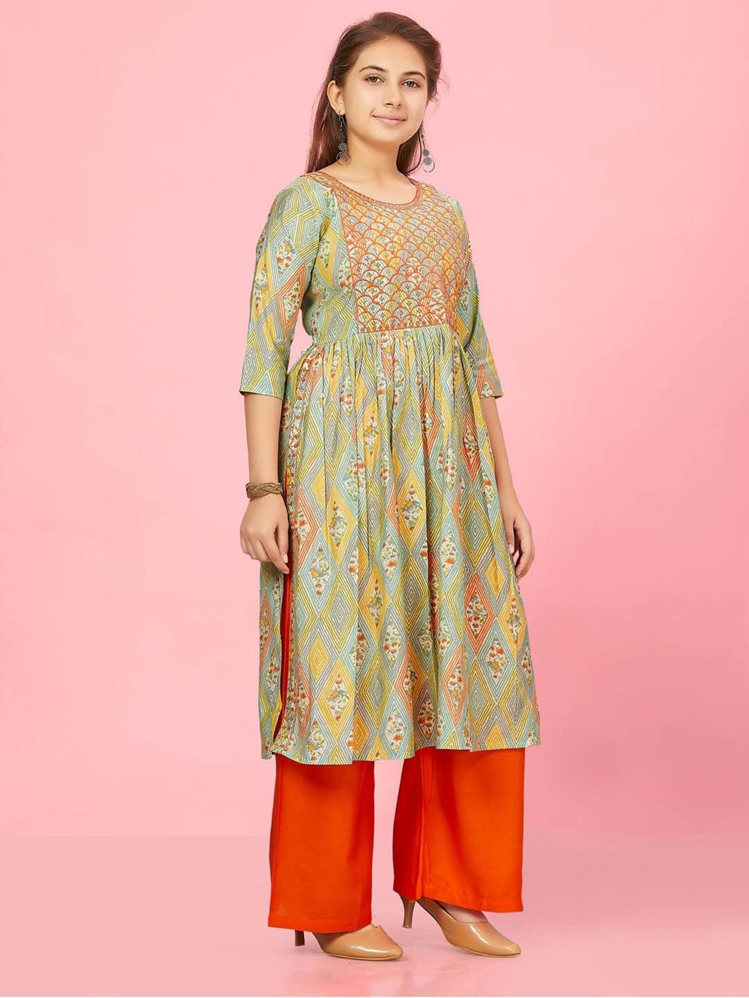 Aarika Kids Multicolor Embroidered Kurti