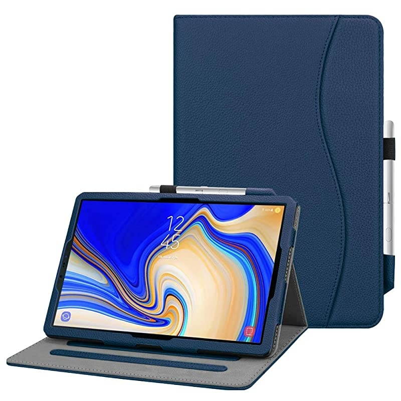 Case for Samsung Galaxy Tab S4 105 2018 Model SMT830T835T837 MultiAngle Viewing Stand Cover with S Pen Protective Holder Auto SleepWake Feature Navy