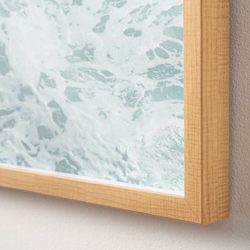 30" x 36" Ocean Wave Light Wood Frame Under Glass No Mat - Threshold™ designed with Studio McGee