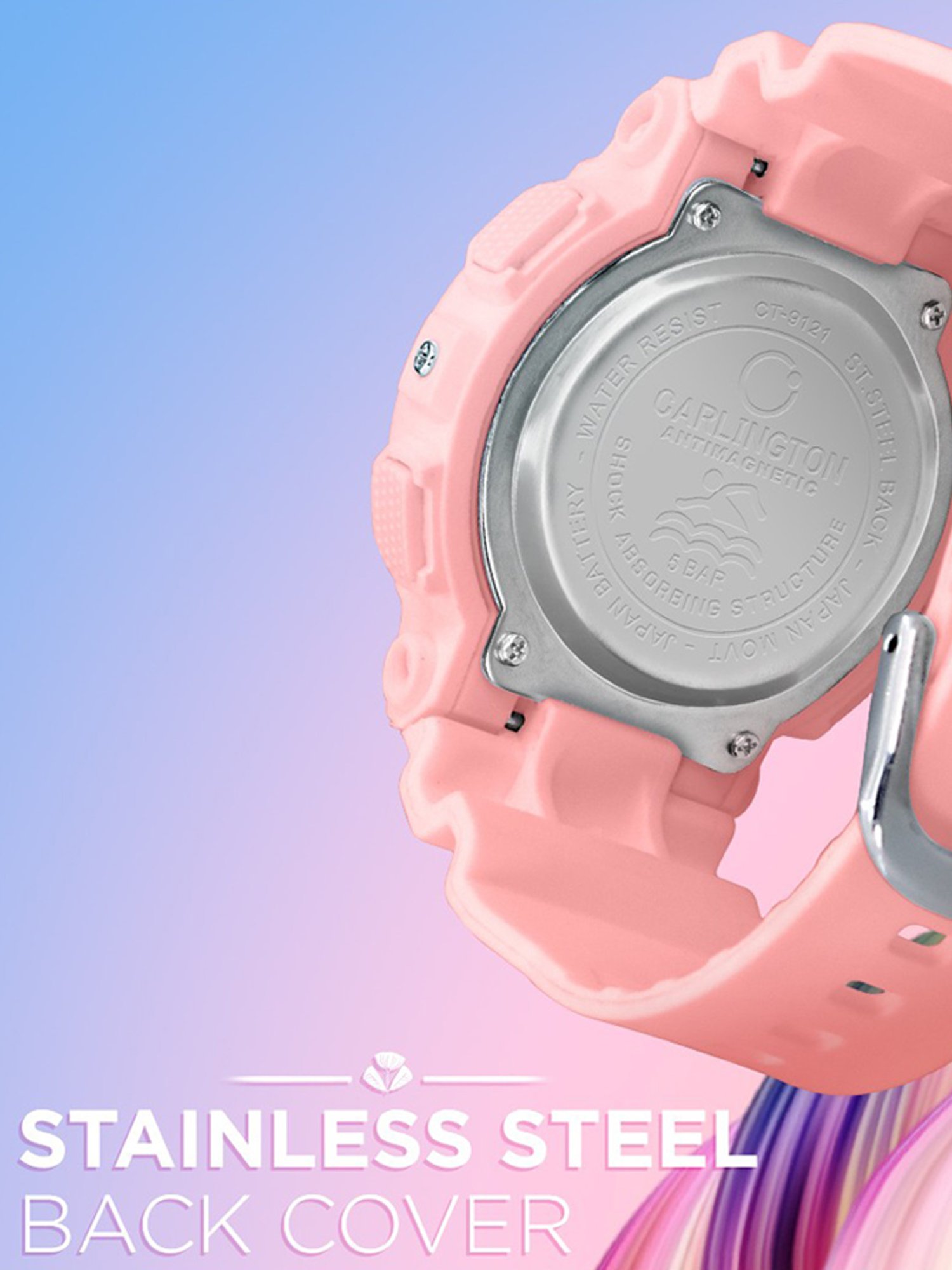 Carlington Junior 9121 Pink Unisex Digital Watch