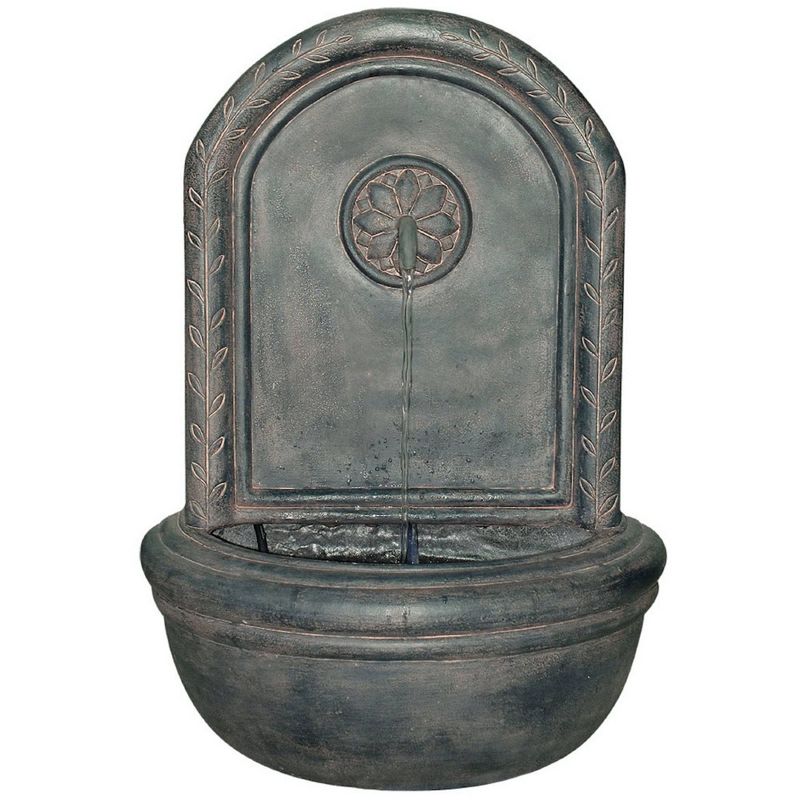 25.5" Outdoor Cologne Wall Fountain with Water Pump Gray - Alfresco Home LLC