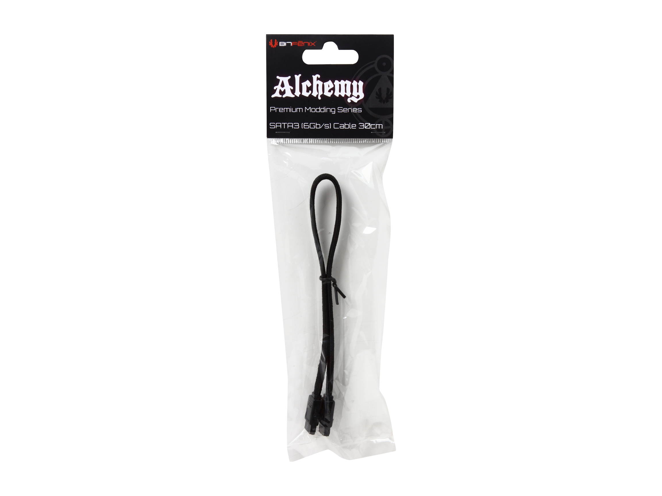 BitFenix BFA-MSC-SATA330WK-RP 11.81 in. (30 cm) SATA3 (6Gb/s) Cable (with sleeve)