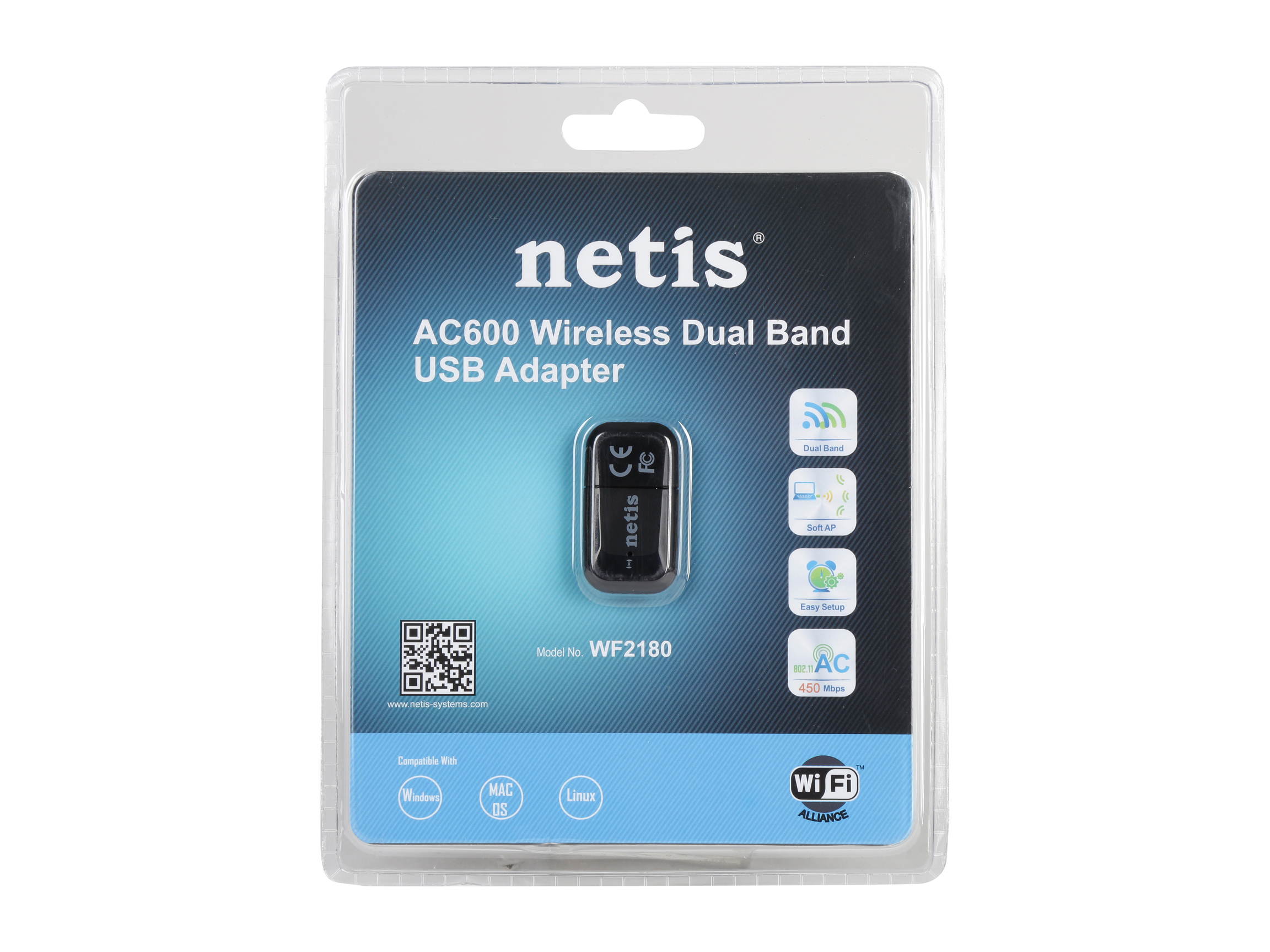 NETIS WF2123 USB 2.0 300Mbps Wireless N USB Adapter