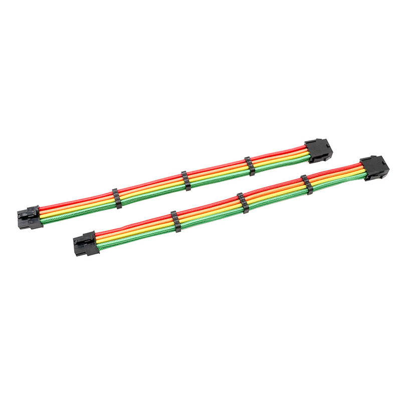 ALAMENGDA 6-in-1 24P/4+4P/6+2P/6P Motherboard ATX Computer power Extension Cable Rainbow Cable, Colorful Suit 300mm