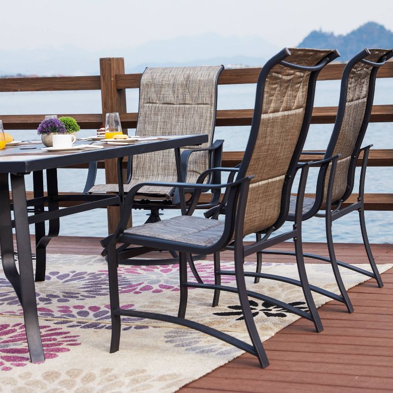 7pc Steel Patio Dining Sets Gray - Lokatse