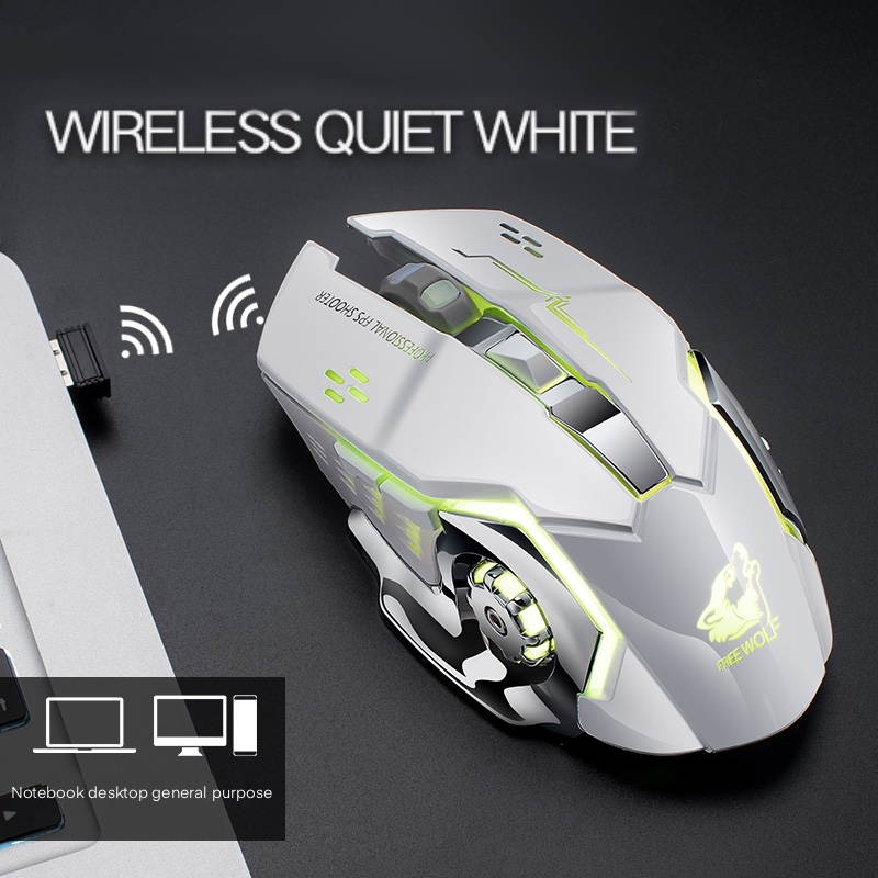 E-sport X8 Wireless Charging Gaming Mouse Mute Luminous Mechanical Mouse