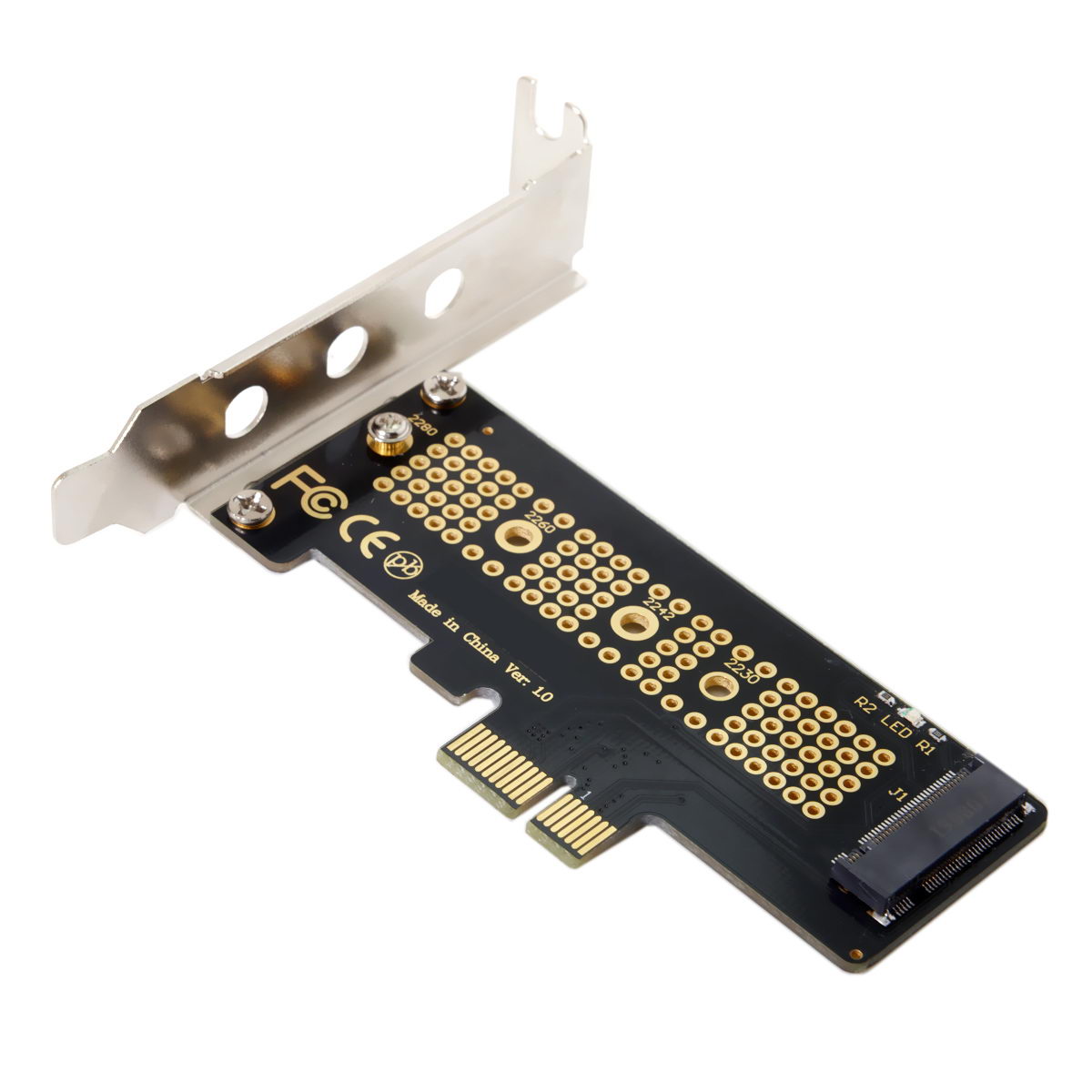 Low Profile PCI-E 3.0 x4 Lane to M.2 NGFF M-Key SSD Nvme AHCI PCI Express Adapter Card
