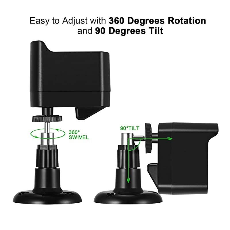 Wall Mount Bracket for Wyze Camera Protective Cover with Security Wall Mount for Wyze Cam V2 V1 and Ismart Spot Camera Indoor Outdoor Use 2 Pack Black