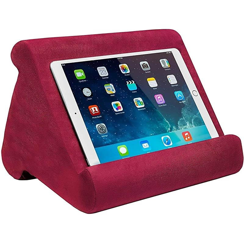 Pillow Pad MultiAngle Soft Tablet Stand Retail Packaging Burgundy