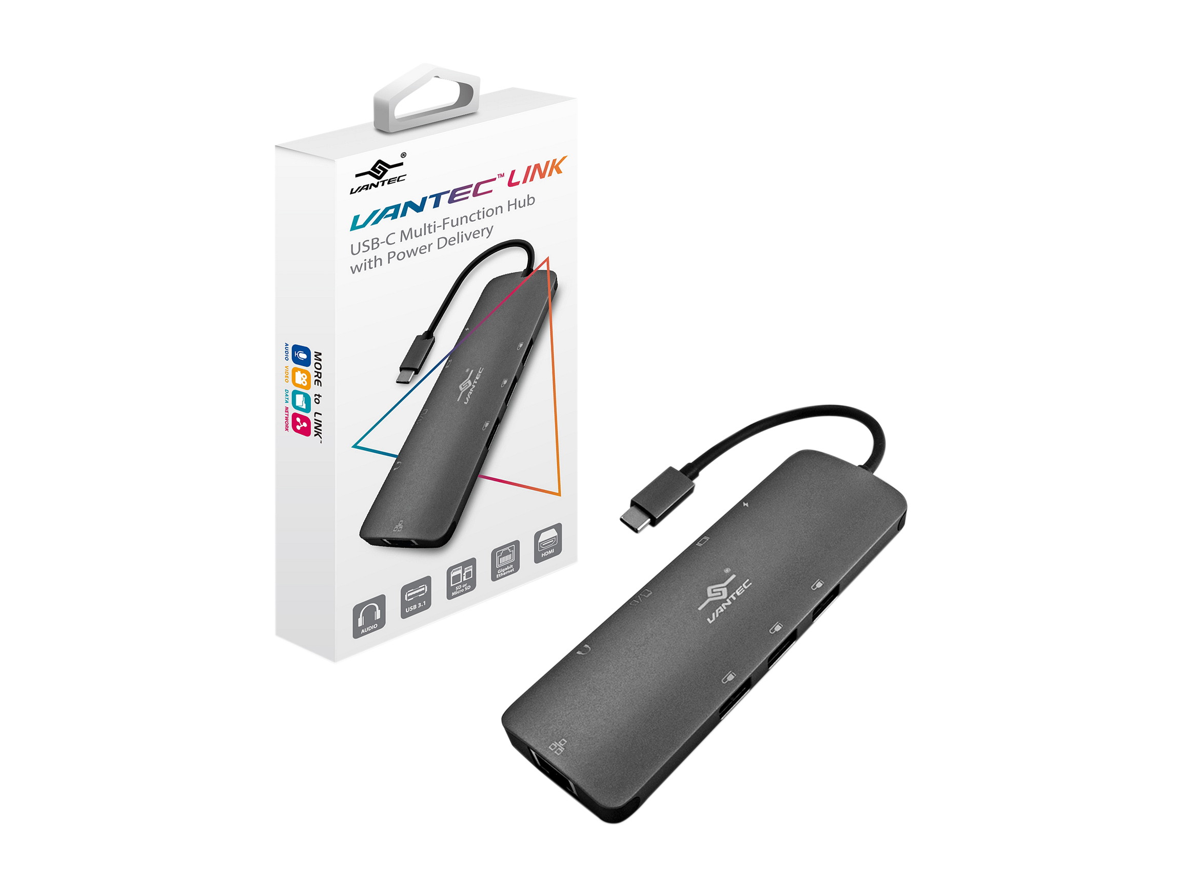 VANTEC CB-CU301MDSH USB-C Multi-Function Hub with Power Delivery