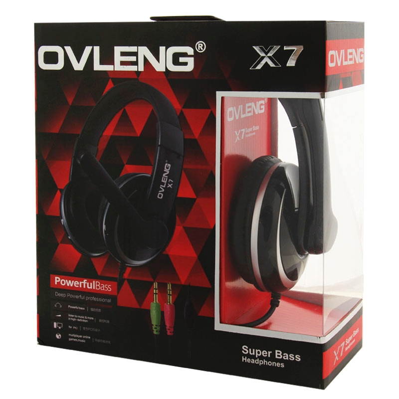 OVLENG Universal Stereo Headset with Mic for Computer, Cable Length: about 1.8m