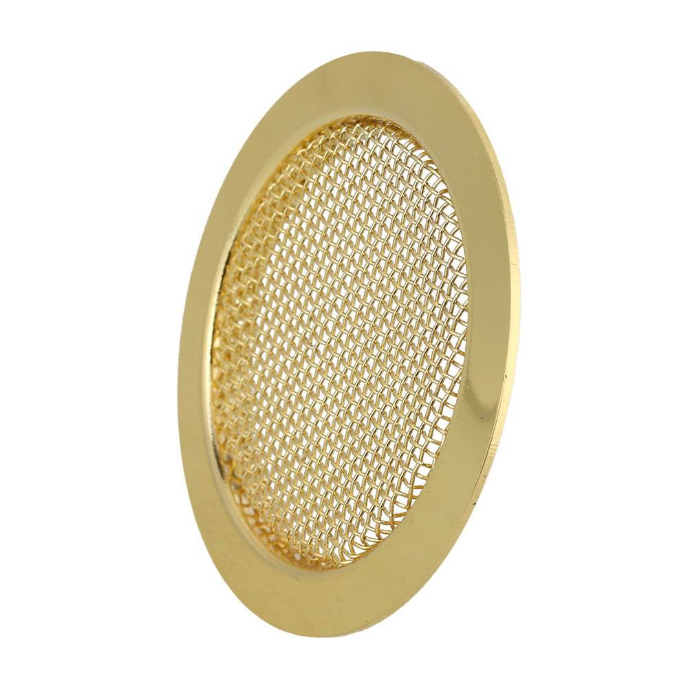 6cm Alloy Dobro Guitar Resonator Soundhole Cover Music Speaker Grille Gold