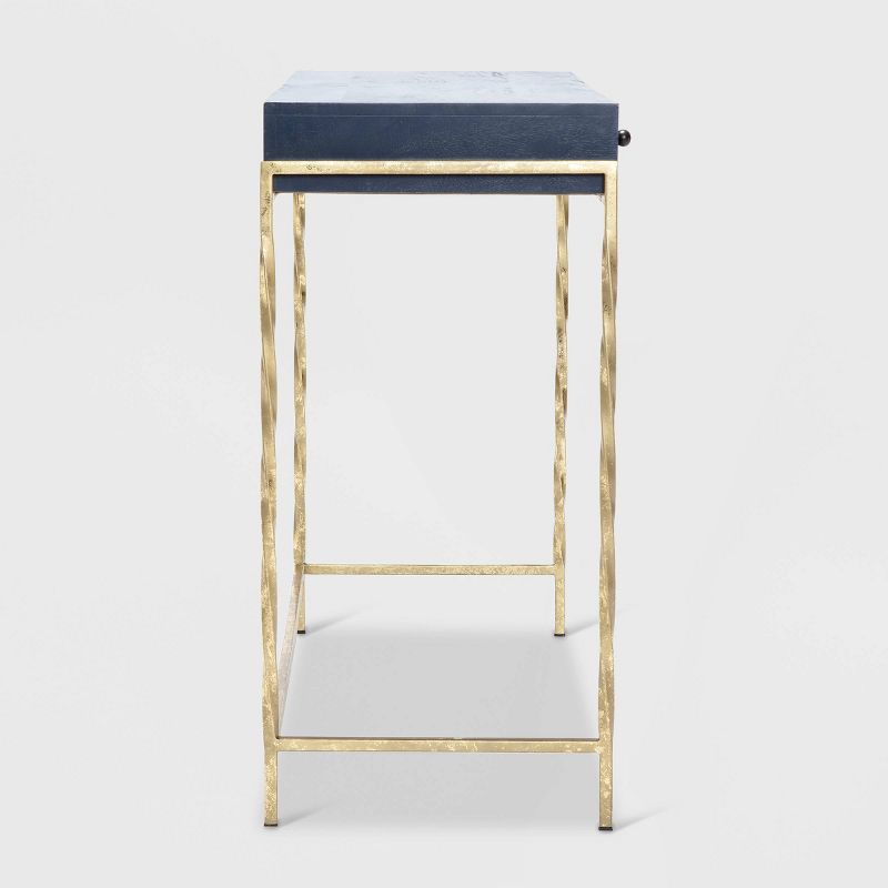 Jolie Modern Living Room Console Table Navy Blue/Gold - Adore Decor