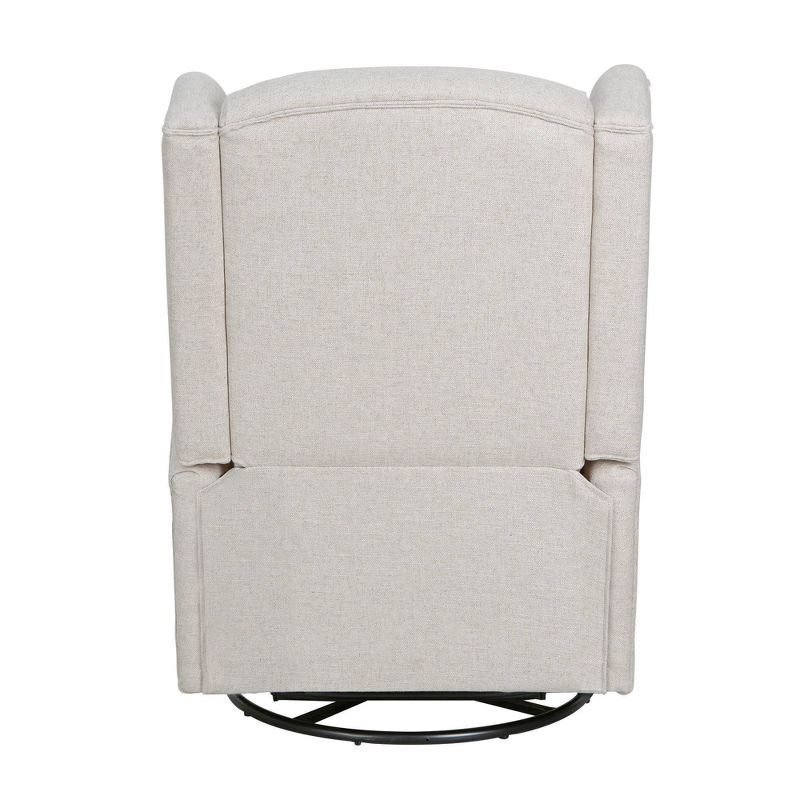 Karla Dubois Hemingway Swivel Accent Chair - Canvas
