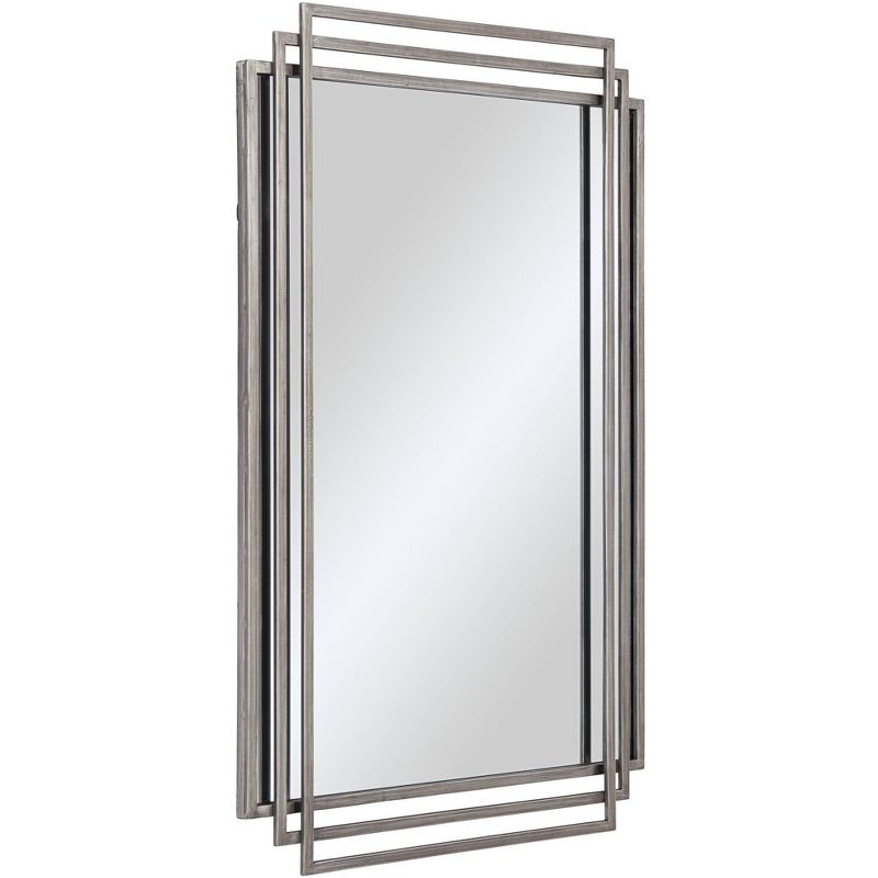 Uttermost Trio Silver 23 1/2" x 36 1/2" 3-Layer Framed Wall Mirror