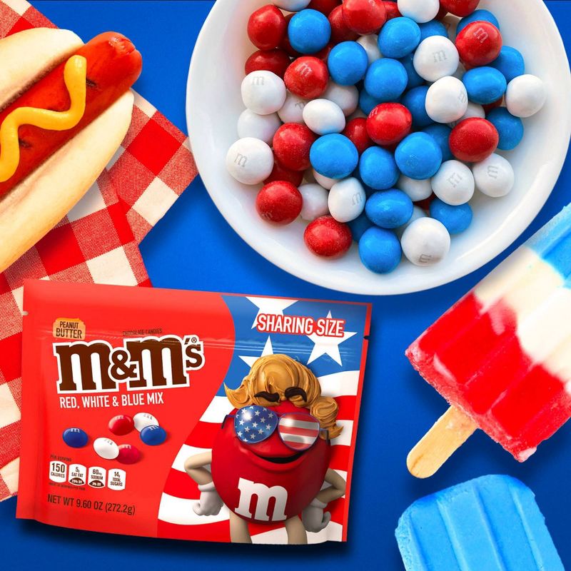 M&M's Red, White & Blue Peanut Butter Sharing - 9.6oz