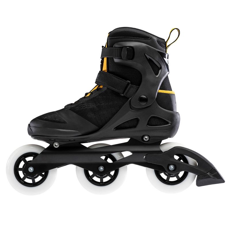 Rollerblade Macroblade 100 3WD Men's Adult Outdoor Fitness Inline Roller Skate Size 12.5, Black and Yellow