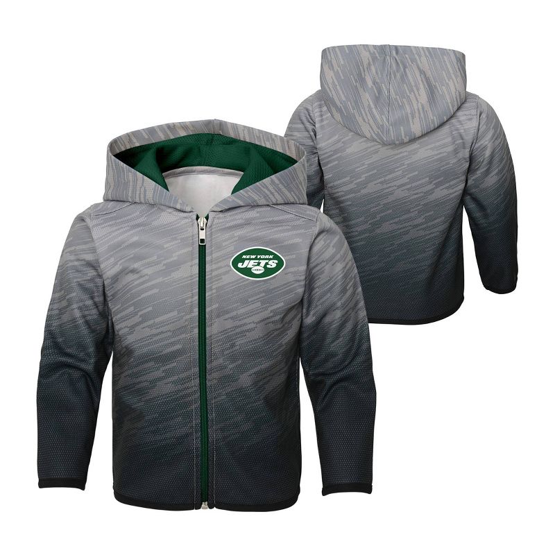 NFL New York Jets Toddler Boys' Sublimated Full Zip Hoodie - 12M