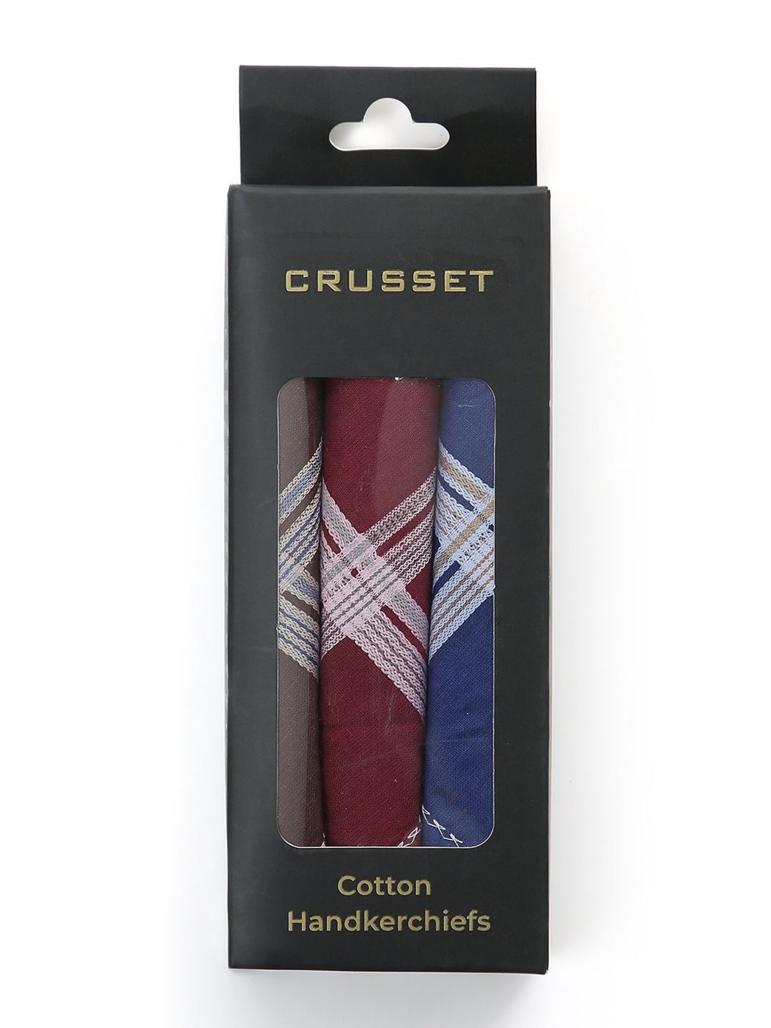 Crusset Multicolor Cotton Handkerchiefs - Pack of 3