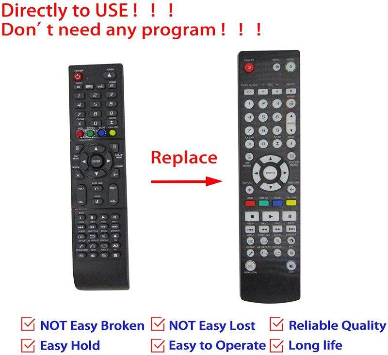 HCDZ Replacement Remote Control for Oppo UDP-203 UDP-203CN UDP-205 BDT-101CI 4K Ultra HD Blu-ray Disc Player