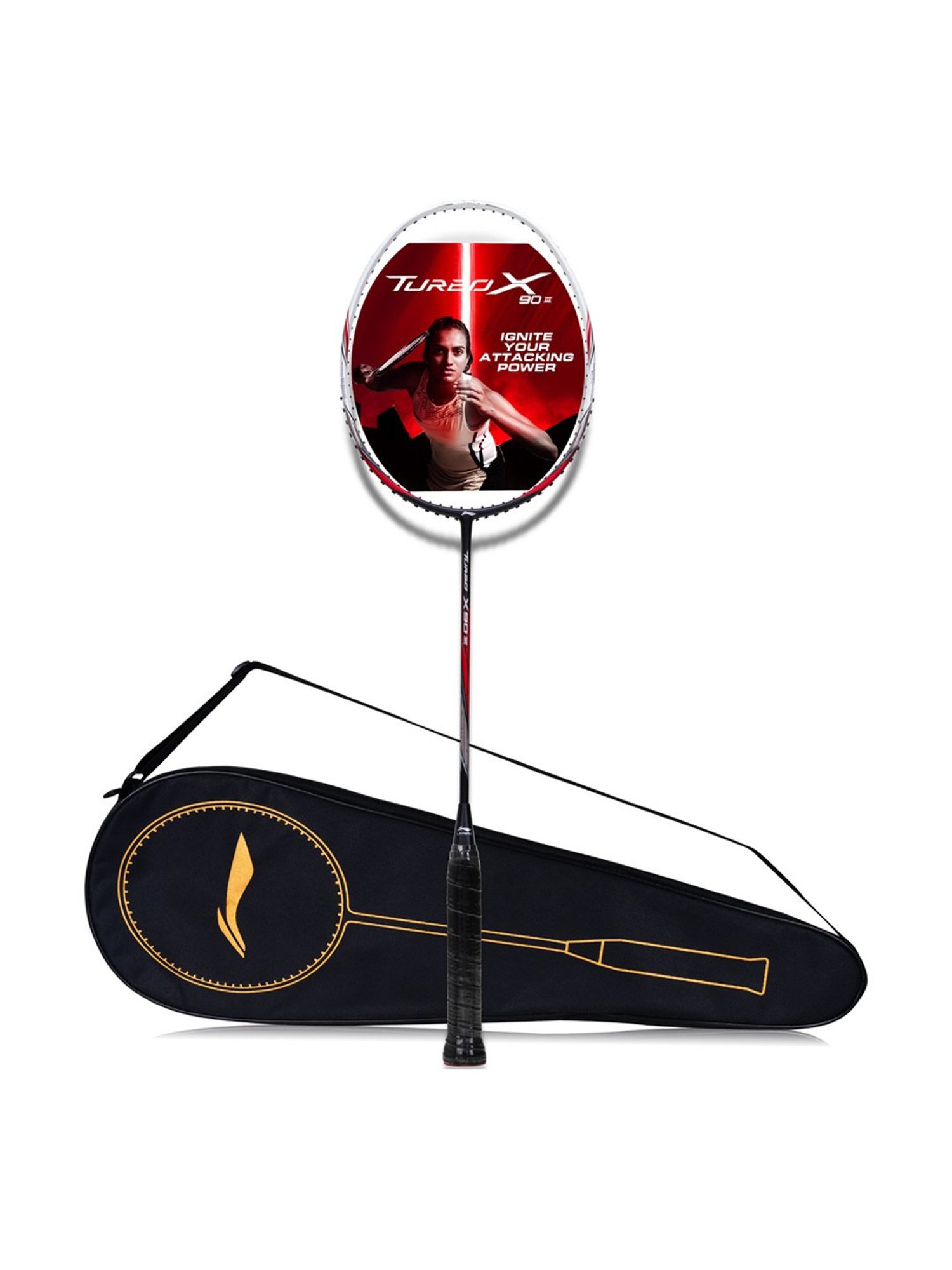 Li-Ning Turbo X III Badminton Racket (White) Size - Medium