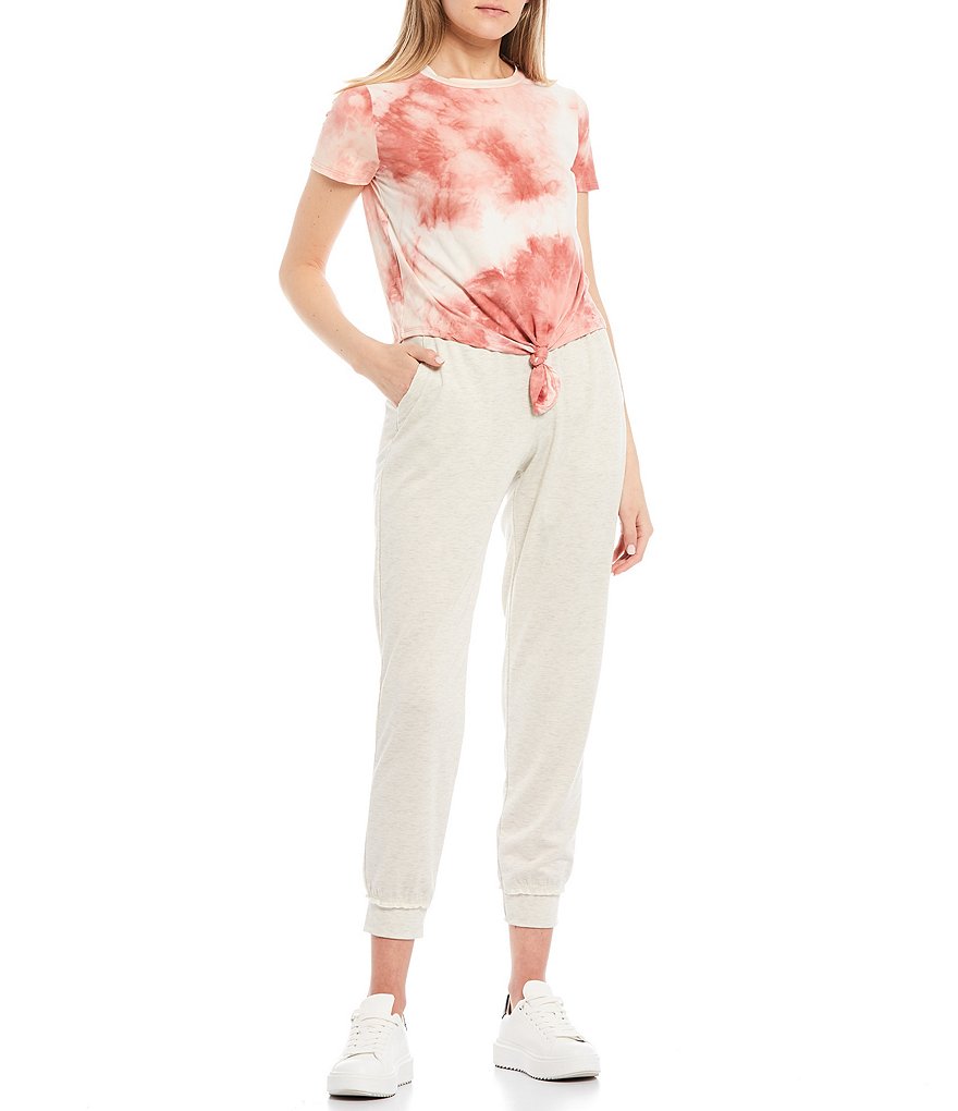 Honey & Sparkle Tie Dye Tie Front Tee