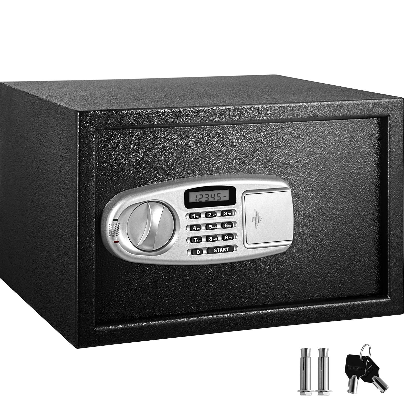 VEVOR Security Safe 1.2 Cubic Feet Electronic Safe Box with Electronic Code Lock Digital Safe Box with Two Override Keys Safes Electronic Carbon Steel Material Money Safe for Home, Hotel and Office