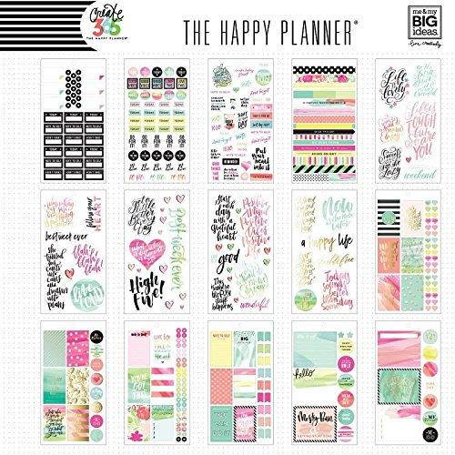 me & my BIG ideas  PPSV-18 Create 365 The Happy Planner Sticker Value Pack Planner, Watercolor