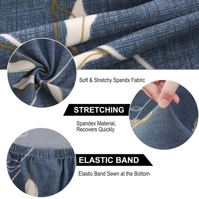 1 Pc Polyester Stretch Dining Chair Slipcovers Multicolored  - PiccoCasa