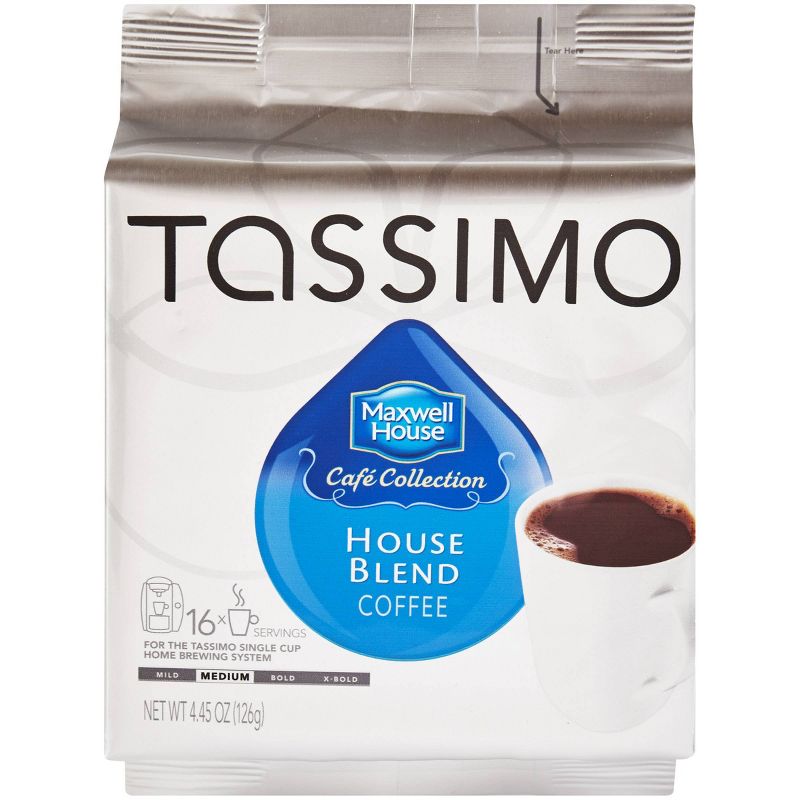 Tassimo Maxwell House Café Collection House Blend Medium Roast - T-Disc Coffee Pods - 16ct