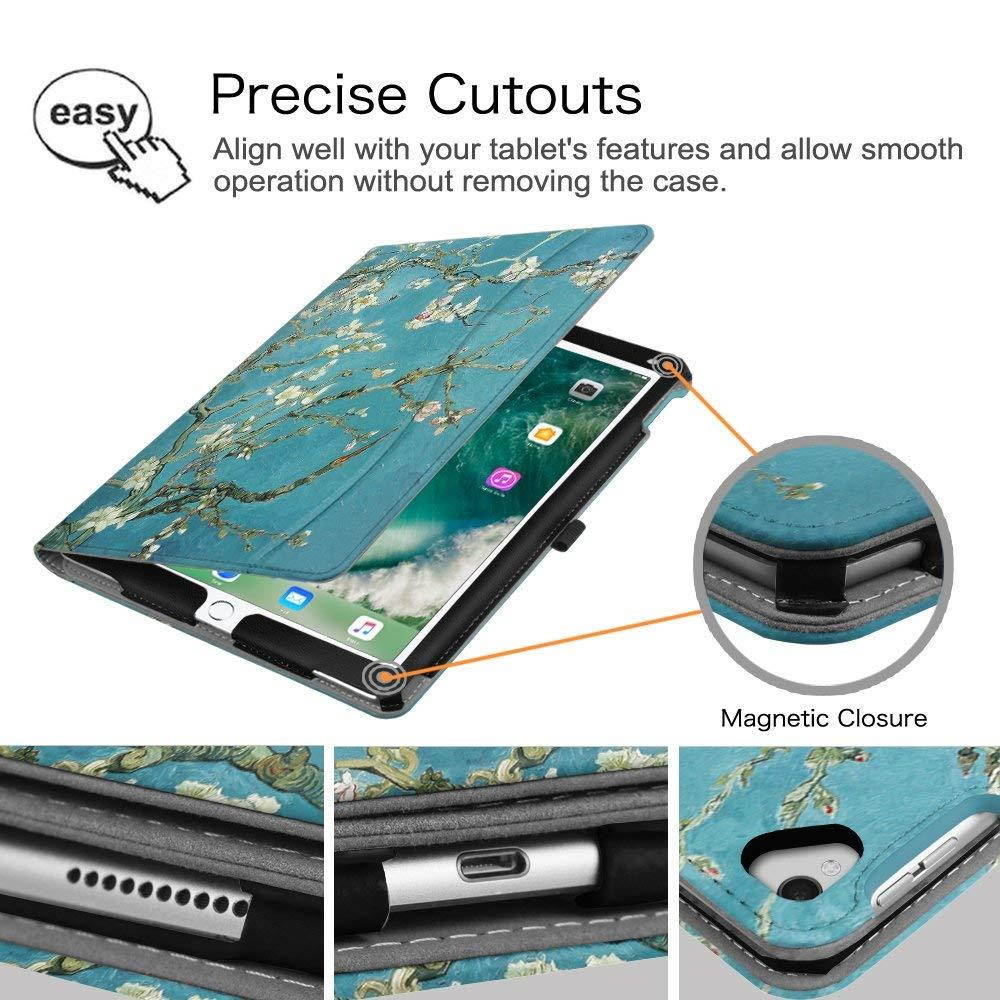 Fintie iPad Pro 12.9 Case - [Corner Protection] Multi-Angle Viewing Folio Stand Cover w/Pocket, Auto Wake/Sleep Feature for Apple iPad Pro 12.9 1st Gen 2015 / iPad Pro 12.9 2nd Gen 2017, Blossom