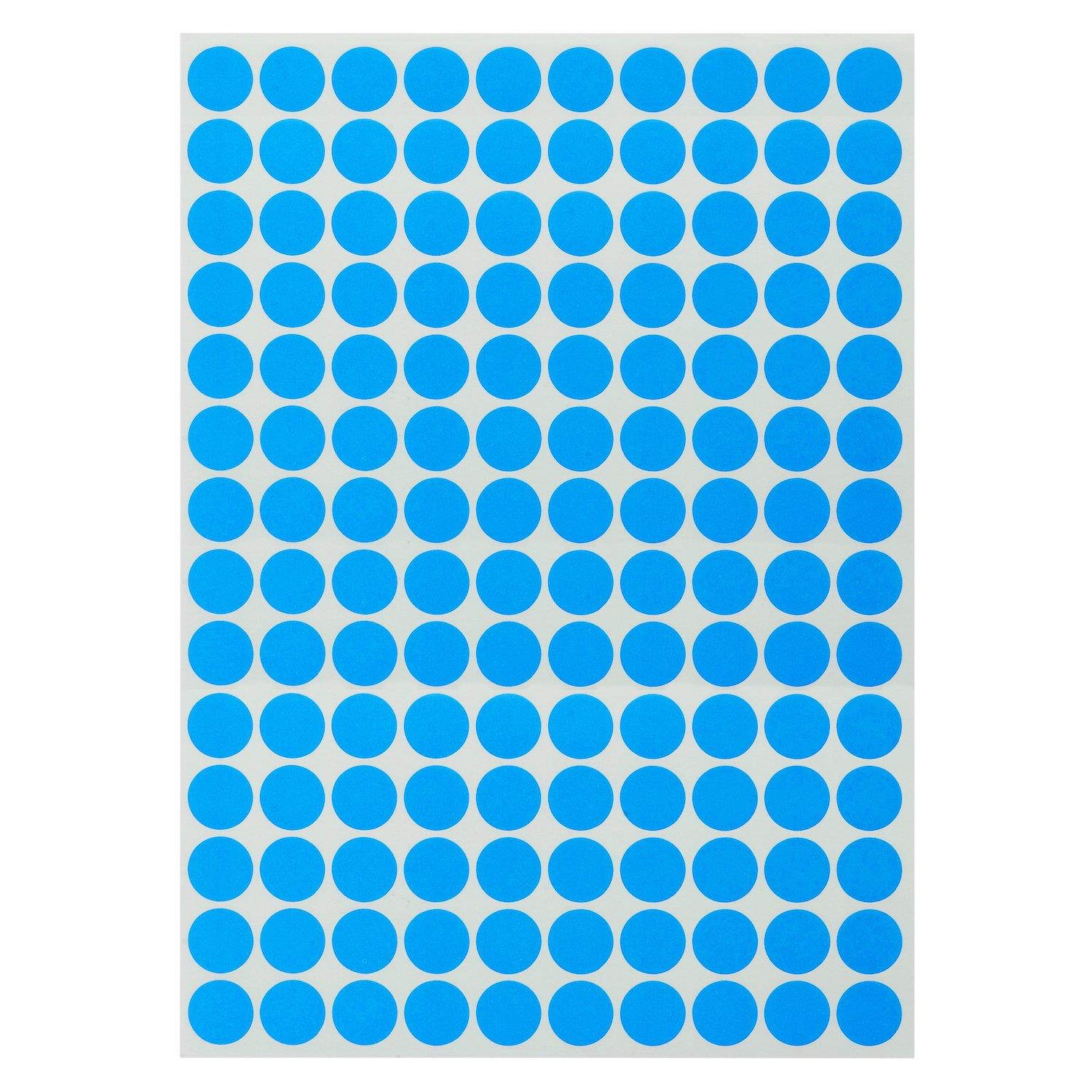 ONUPGO Pack of 2240 Round Color Coding Labels Circle Dot Stickers, 3/4" Fluorescent Dot Labels Sticker, Bright Neon Colors Label (Neon - Blue)