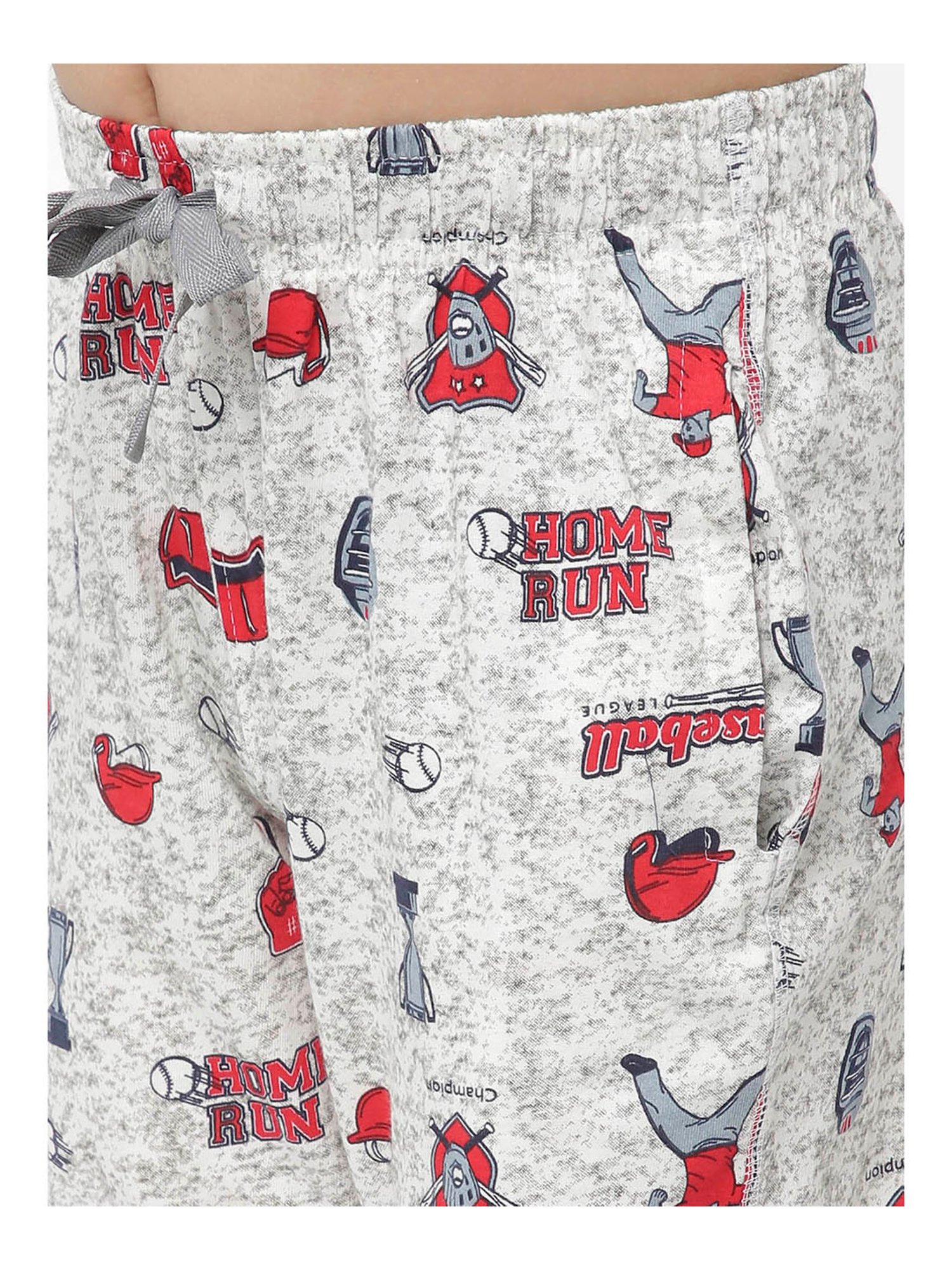 Sweet Dreams Kids Navy & Grey Printed Full Sleeves T-Shirt with Pyjamas