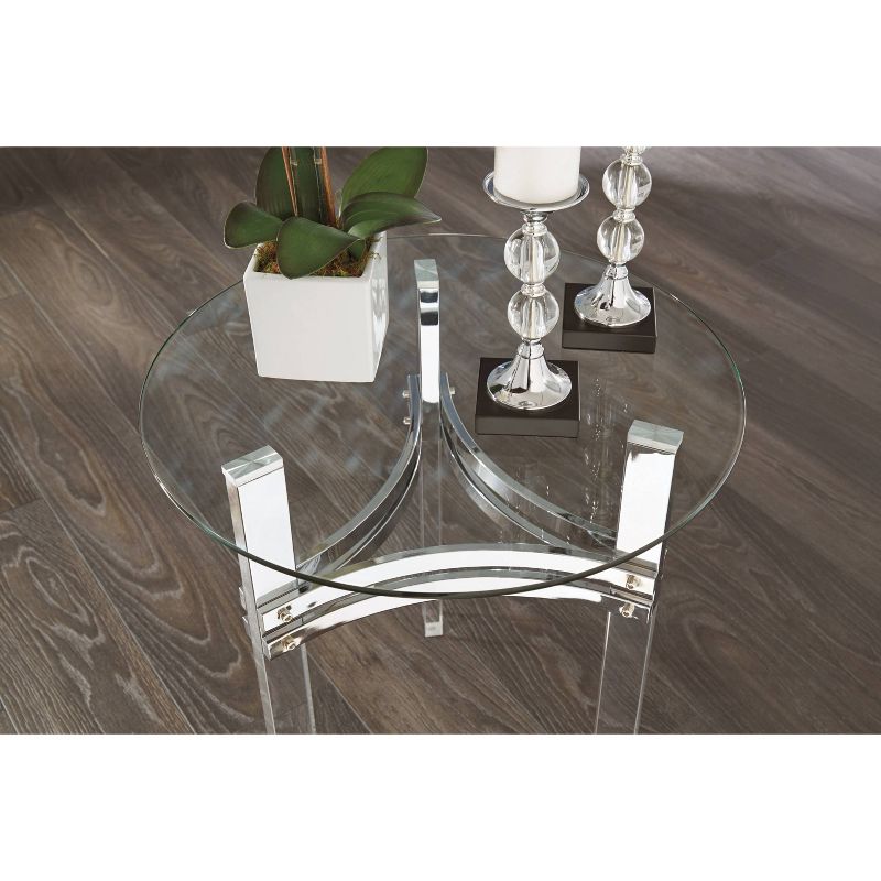 Braddoni Rectangular Cocktail Table Chrome - Signature Design by Ashley
