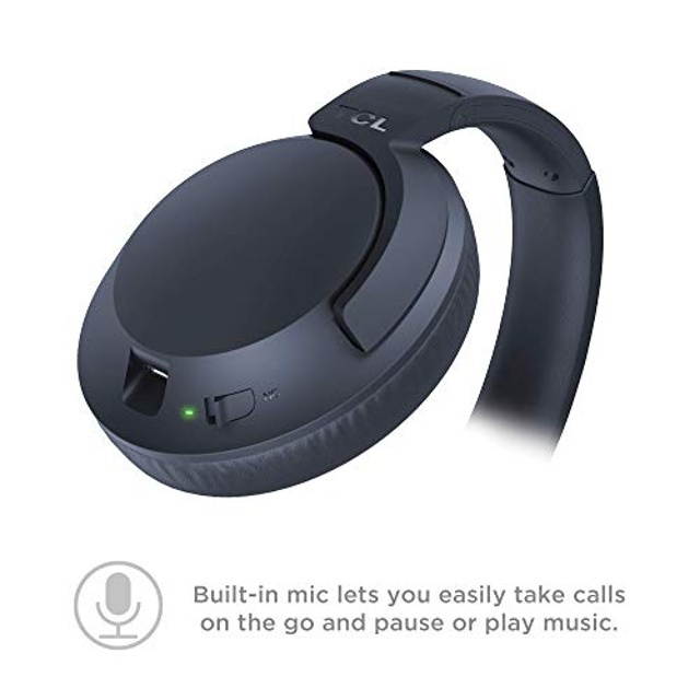 TCL ELIT400NC Wireless On-Ear Headphones Hi-Res Noise Cancelling Bluetooth Headphones with 22 Hour Playtime and Fast Charge - Midnight Blue