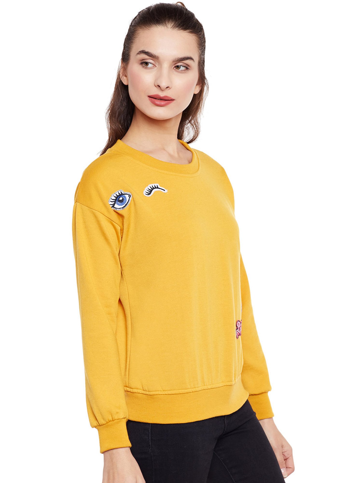 Belle Fille Yellow Patchwork Sweatshirt