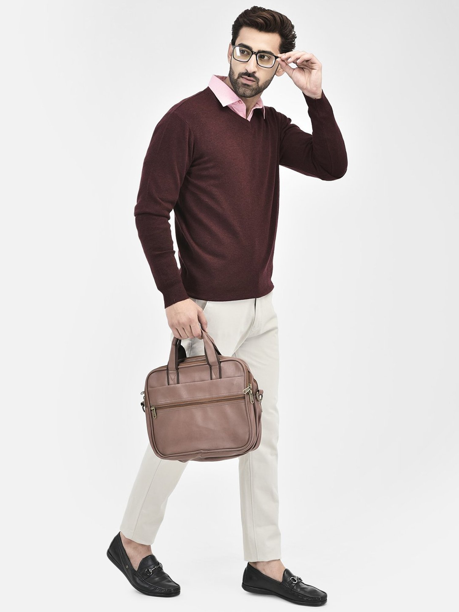 Crimsoune Club Wine Regular Fit Cotton Sweater