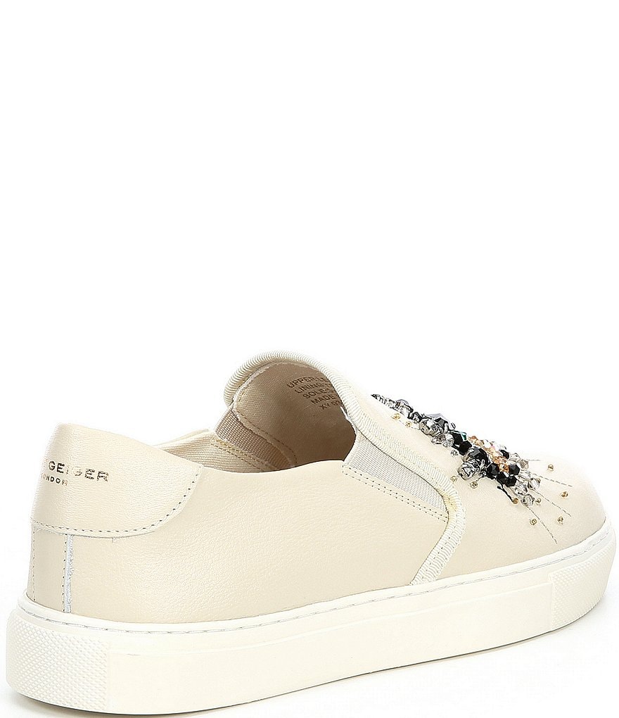 Kurt Geiger London Leah Embellished Eye Leather Sneakers