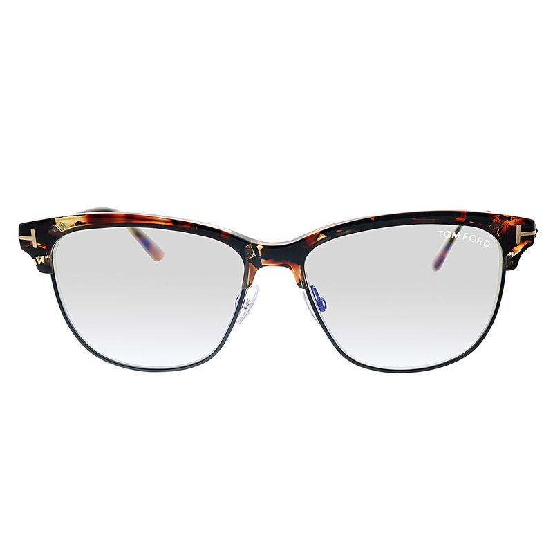 Tom Ford  055 Womens Square Eyeglasses Red Havana 54mm