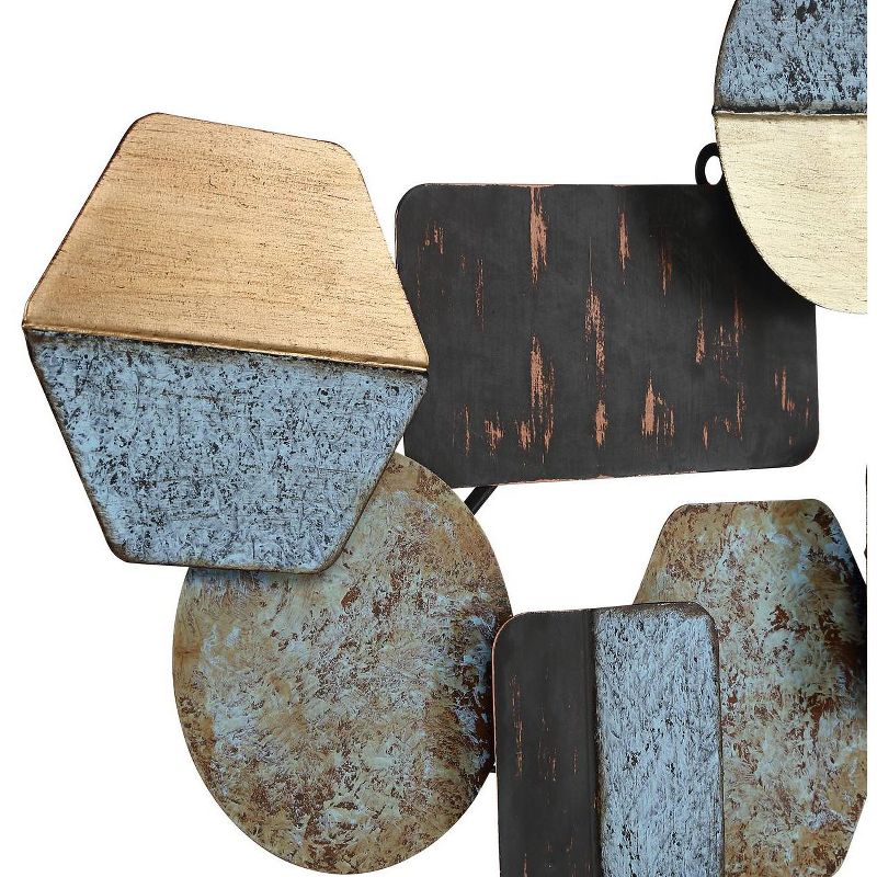 Newhill Designs Art Deco Shapes 43 1/2" Wide Metal Wall Art