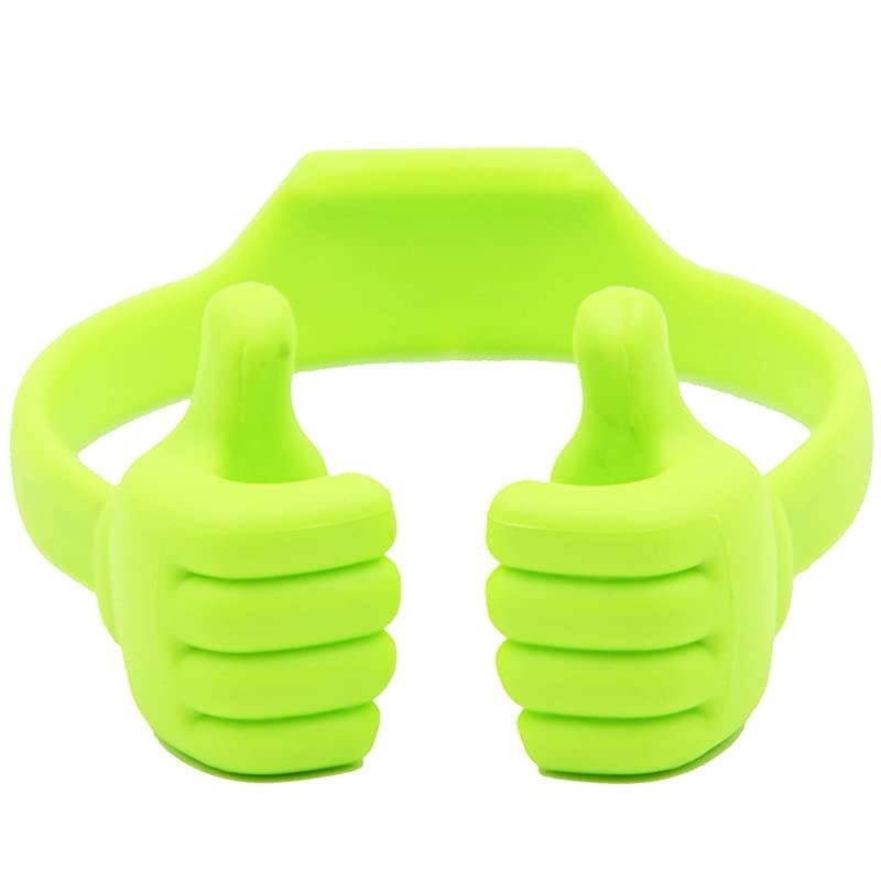 Thumbsup Cell Phone Stand Holder Tablet Stand Cradle for Desk Desktop Smartphone Cellphone Mobile Phone Tablets Universal Adjustable Flexible Green