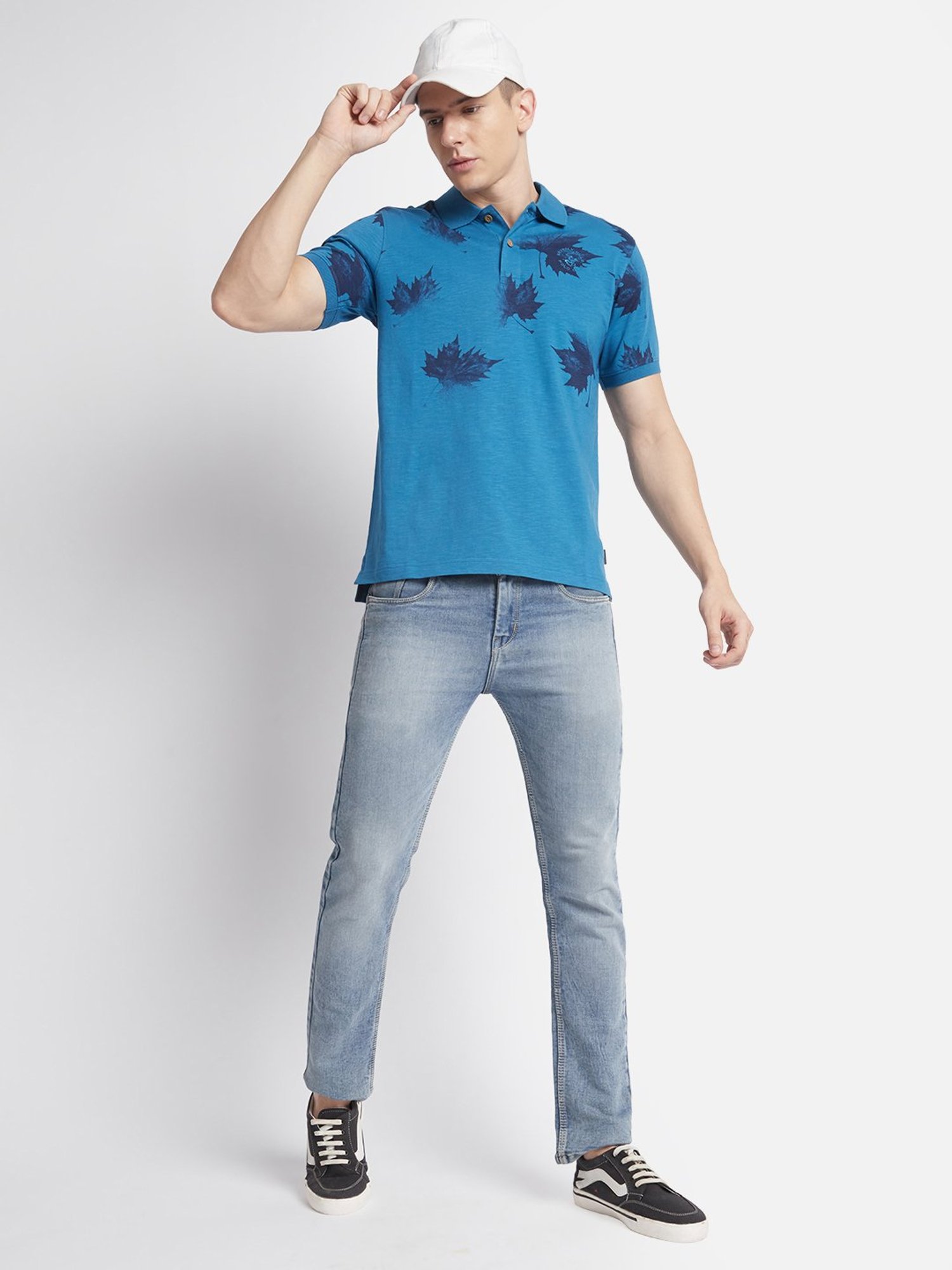 Beverly Hills Polo Club Royal Blue Regular Fit Pure Cotton Polo T-Shirt