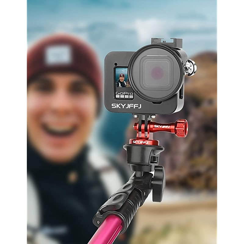 Mount AluminumAdapter Attachment Bolt Adapter for Monopod Mount with Aluminum CNC Thumbscrew Compatible Action Camera gopro Hero 8 Mount DJI OSMO RED