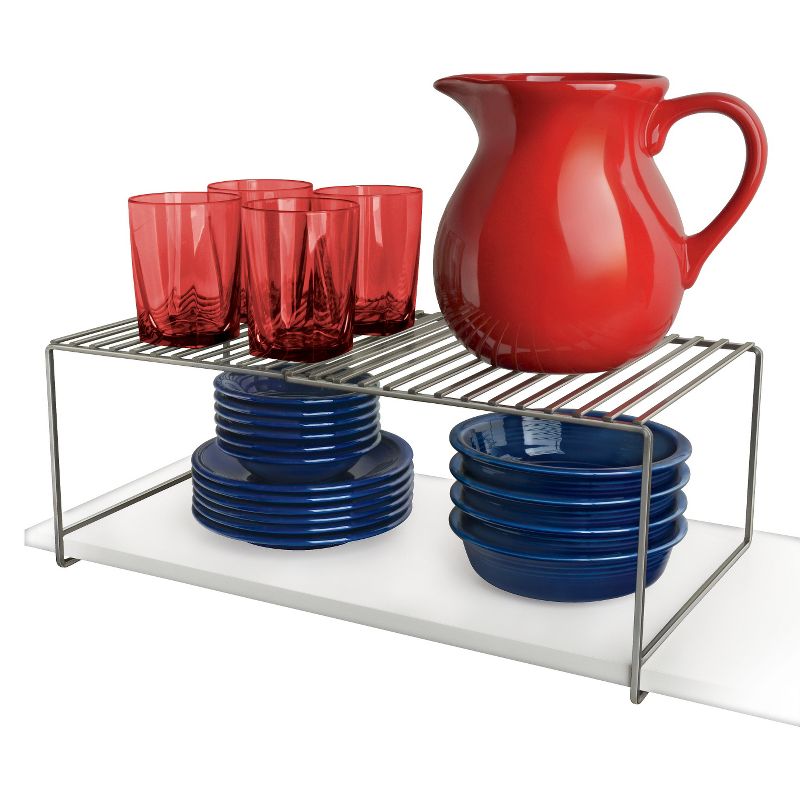 Lynk Expandable Locking Extra Shelf - Adjustable Closet Shelf Organizer - Platinum