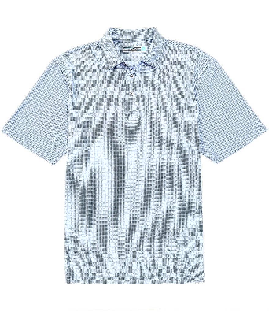 Roundtree & Yorke Big & Tall Performance Short Sleeve Jacquard Polo